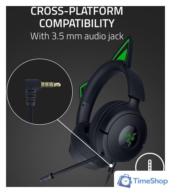 Наушники Razer Kraken Kitty V3 X Pro (черный) - Изображение №9 — Интернет-магазин Time-Shop
