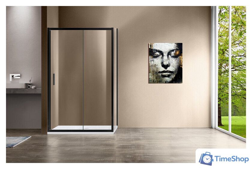 Душевой уголок Vincea Garda VSR-1G8014CLB (черный/прозрачное) - Изображение №2 — Интернет-магазин Time-Shop