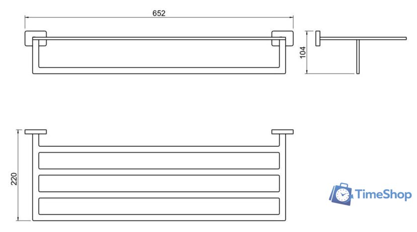 Полка для полотенца Aquatek Либра AQ4315CR - Изображение №2 — Интернет-магазин Time-Shop