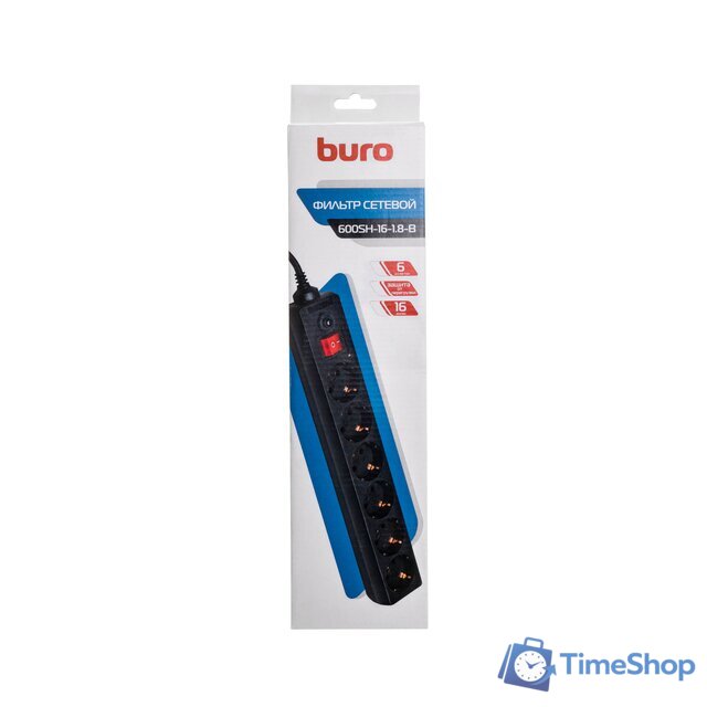 Сетевой фильтр Buro 600SH-16-1.8-B - Изображение №5 — Интернет-магазин Time-Shop