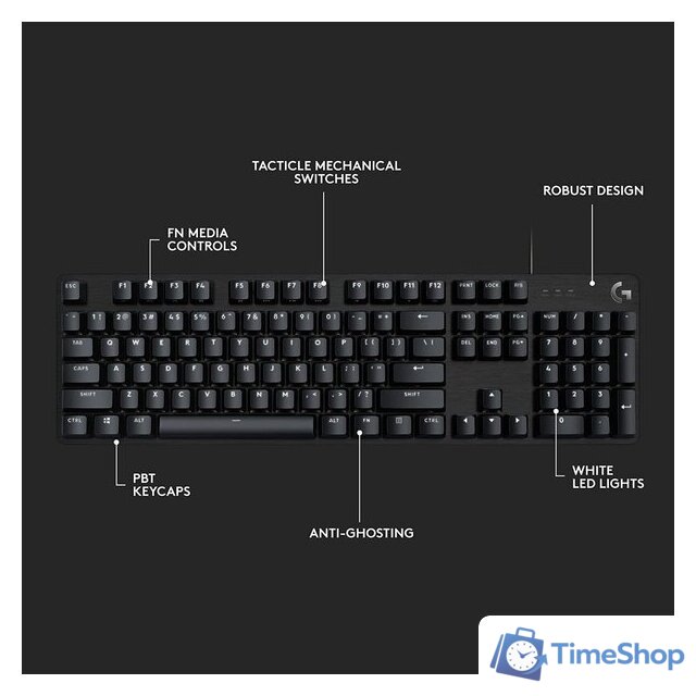 Клавиатура Logitech G412 SE 920-010440 (нет кириллицы) - Изображение №3 — Интернет-магазин Time-Shop