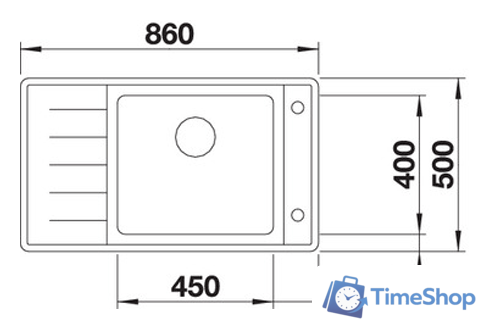 Кухонная мойка Blanco Andano XL 6 S-IF Compact (правая, с клапаном автоматом) - Изображение №4 — Интернет-магазин Time-Shop