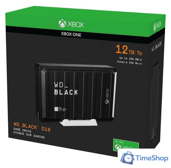 Внешний накопитель WD Black D10 Game Drive for Xbox 12TB WDBA5E0120HBK - Изображение №5 — Интернет-магазин Time-Shop