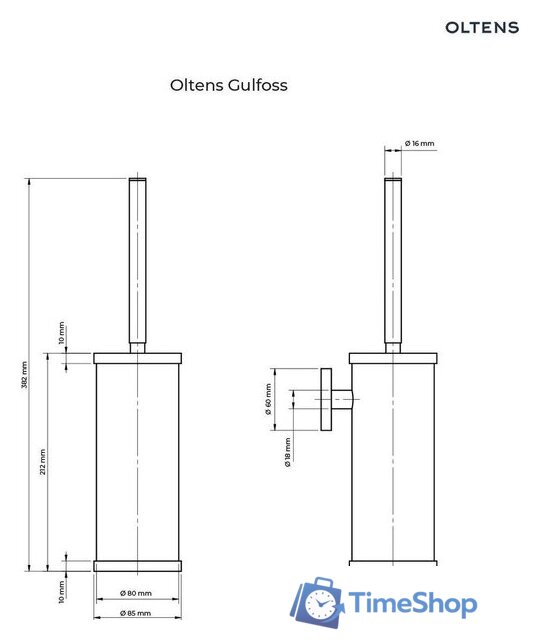 Держатель для ершика Oltens Gulfoss 82100300 - Изображение №1 — Интернет-магазин Time-Shop