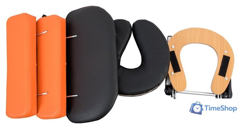 Массажный стол Atlas Sport складной 2-с 60 см деревянный (черно-оранжевый) - Изображение №5 — Интернет-магазин Time-Shop