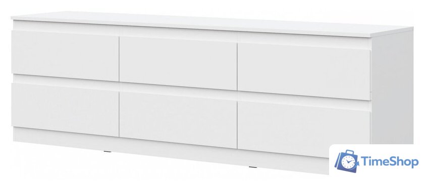 Комод НК-Мебель Stern ТВ-6Я 190 72677770 (белый) - Изображение №1 — Интернет-магазин Time-Shop