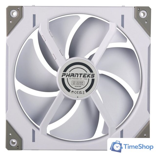 Вентилятор для корпуса Phanteks D30-140 D-RGB Regular White PH-F140D30_DRGB_PWM_WT01 - Изображение №4 — Интернет-магазин Time-Shop