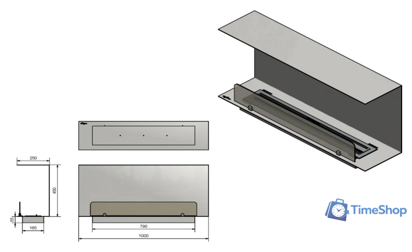 Биокамин Infire Inside C1000 Vers1 - Изображение №4 — Интернет-магазин Time-Shop