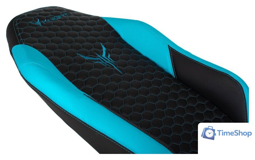 Игровое (геймерское) кресло Knight Neon (черный/голубой) - Изображение №14 — Интернет-магазин Time-Shop