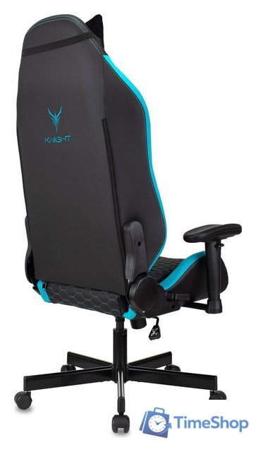 Игровое (геймерское) кресло Knight Neon (черный/голубой) - Изображение №7 — Интернет-магазин Time-Shop