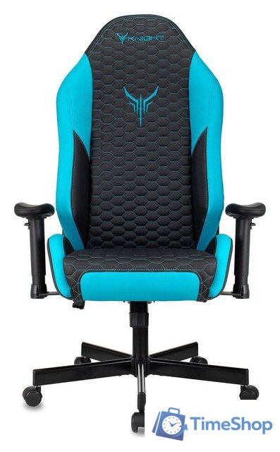 Игровое (геймерское) кресло Knight Neon (черный/голубой) - Изображение №18 — Интернет-магазин Time-Shop