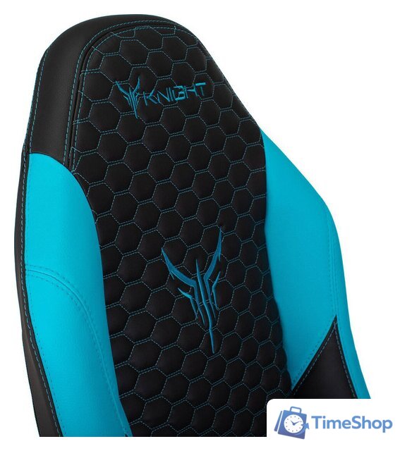 Игровое (геймерское) кресло Knight Neon (черный/голубой) - Изображение №15 — Интернет-магазин Time-Shop