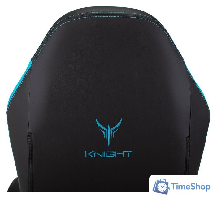 Игровое (геймерское) кресло Knight Neon (черный/голубой) - Изображение №12 — Интернет-магазин Time-Shop