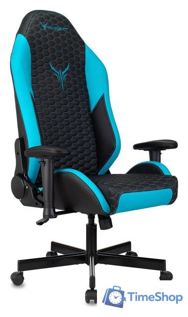 Игровое (геймерское) кресло Knight Neon (черный/голубой) - Изображение №17 — Интернет-магазин Time-Shop