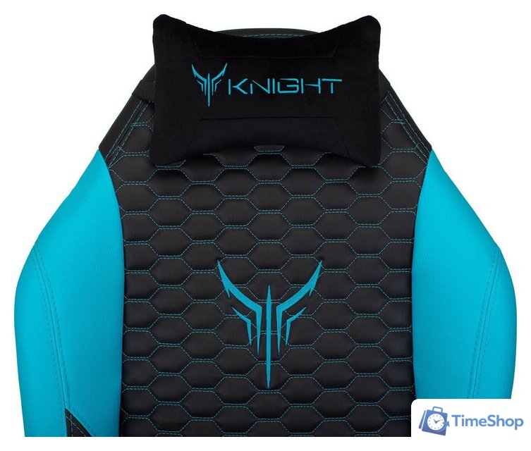 Игровое (геймерское) кресло Knight Neon (черный/голубой) - Изображение №11 — Интернет-магазин Time-Shop