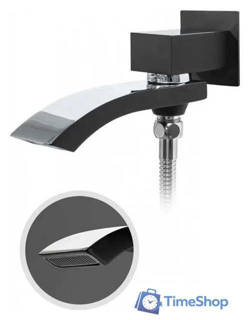 Душевая система  Hansberge H6077 (черный хром) - Изображение №5 — Интернет-магазин Time-Shop