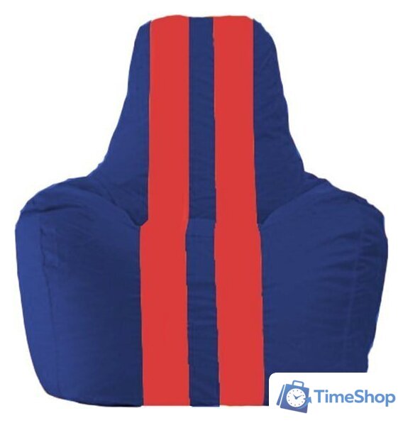 Кресло-мешок Flagman Спортинг С1.1-122 (синий/красный) - Изображение №1 — Интернет-магазин Time-Shop