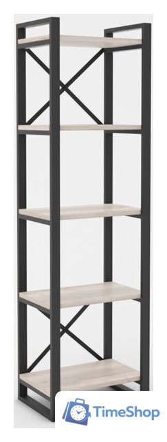 Стеллаж Hype Mebel Стандарт 80x200 (черный/древесина белая) - Изображение №1 — Интернет-магазин Time-Shop