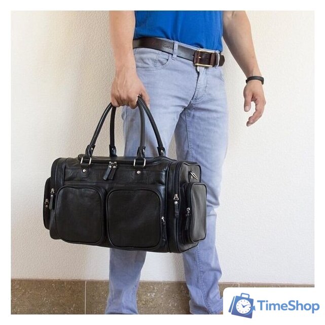 Дорожная сумка Carlo Gattini Classico Bufaloro 4012-01 (черный) - Изображение №5 — Интернет-магазин Time-Shop