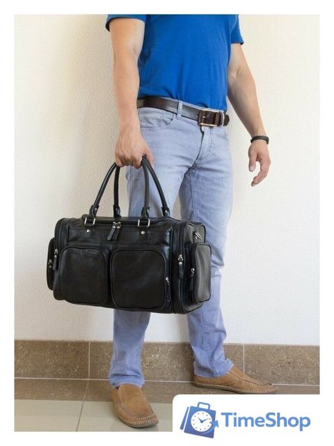 Дорожная сумка Carlo Gattini Classico Bufaloro 4012-01 (черный) - Изображение №8 — Интернет-магазин Time-Shop