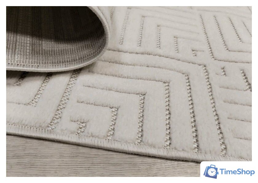 Ковер для жилой комнаты Radjab Carpet Сканди Сизаль Прямоугольник 10658A 12284RK (3x4, Krem/Krem) - Изображение №6 — Интернет-магазин Time-Shop