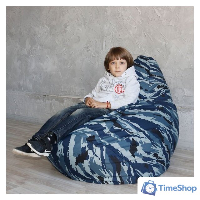Кресло-мешок Flagman Груша Макси Г2.7-20 (синий камуфляж) - Изображение №9 — Интернет-магазин Time-Shop