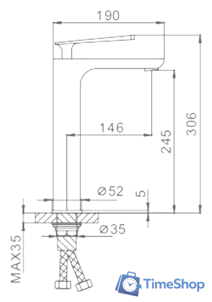 Смеситель FRAP H52 F1052-56 - Изображение №3 — Интернет-магазин Time-Shop