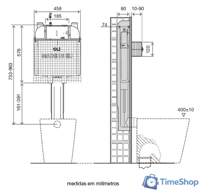 Инсталляция для унитаза OLI OLI74 Plus [601601] - Изображение №3 — Интернет-магазин Time-Shop