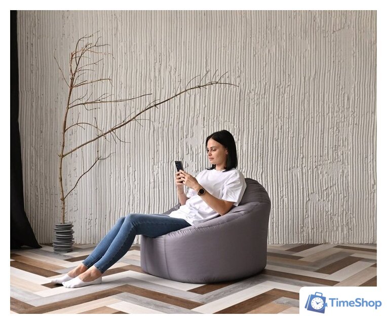 Кресло-мешок Mio Tesoro Poparada XXL PO-60x80-S (серебристый) - Изображение №9 — Интернет-магазин Time-Shop