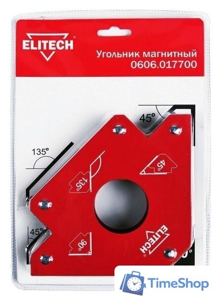 Угольник магнитный ELITECH 0606.017700 - Изображение №2 — Интернет-магазин Time-Shop