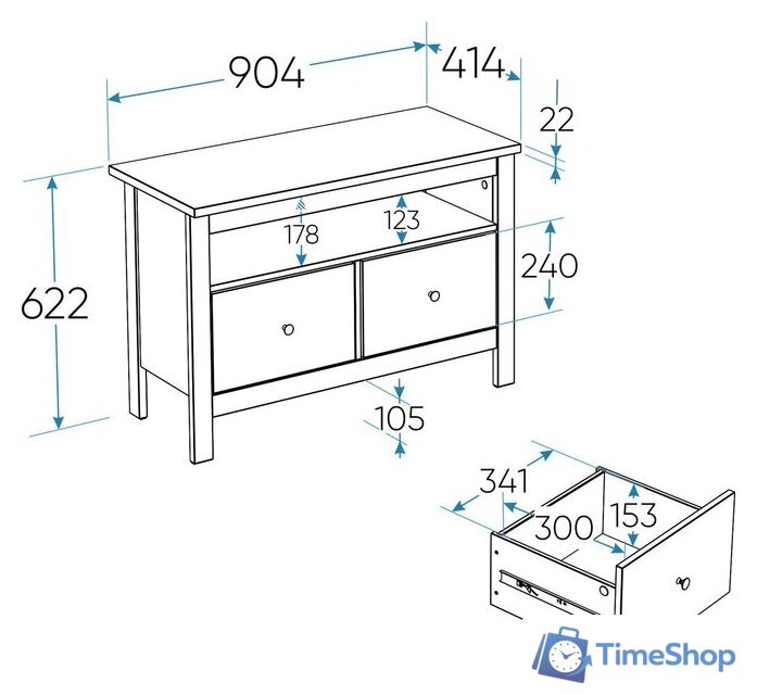 Тумба Mio Tesoro Сага 2.08.03.080.1 (белый) - Изображение №7 — Интернет-магазин Time-Shop