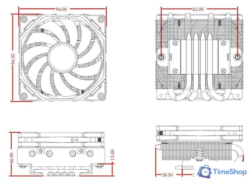 Кулер для процессора ID-Cooling IS-40-XT Black - Изображение №8 — Интернет-магазин Time-Shop