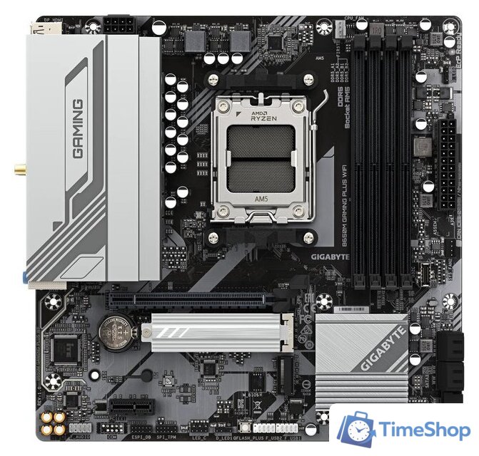 Материнская плата Gigabyte B650M Gaming Plus WiFi (rev. 1.0) - Изображение №1 — Интернет-магазин Time-Shop