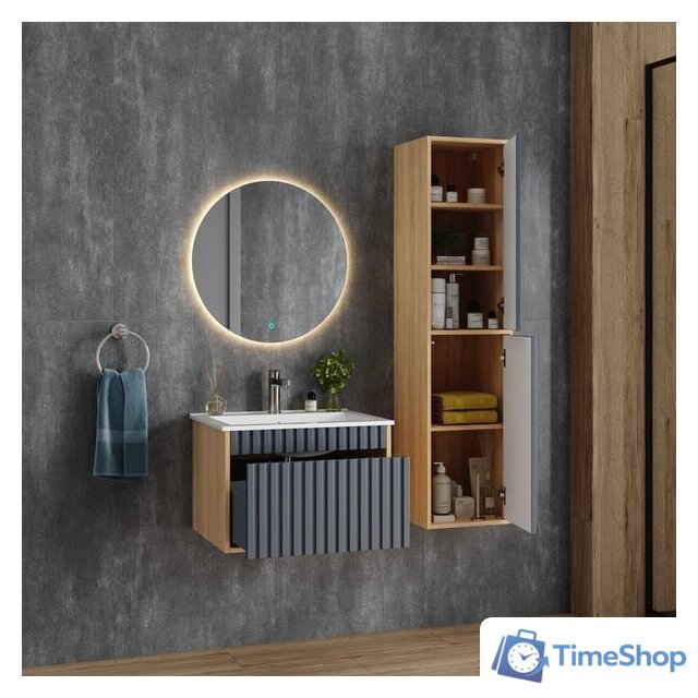  Onika Шкаф-полупенал Дайлер 35 403569 (графит/дуб сонома) - Изображение №6 — Интернет-магазин Time-Shop