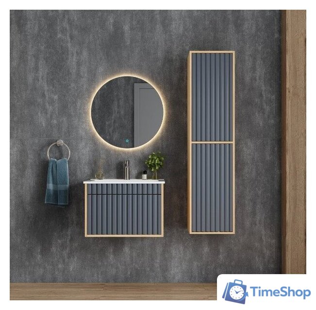  Onika Шкаф-полупенал Дайлер 35 403569 (графит/дуб сонома) - Изображение №7 — Интернет-магазин Time-Shop