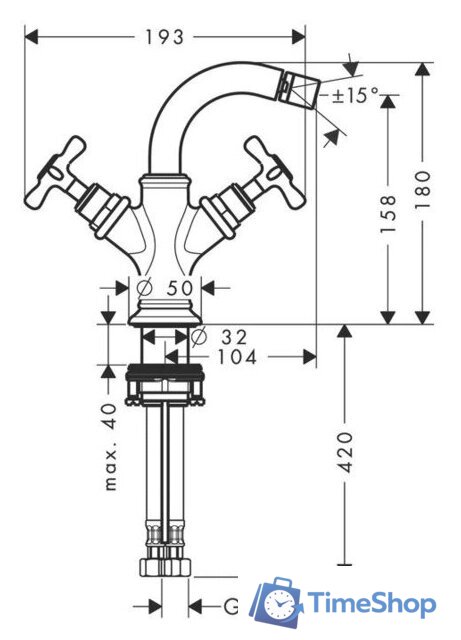 Смеситель Axor Montreux [16520000] - Изображение №2 — Интернет-магазин Time-Shop