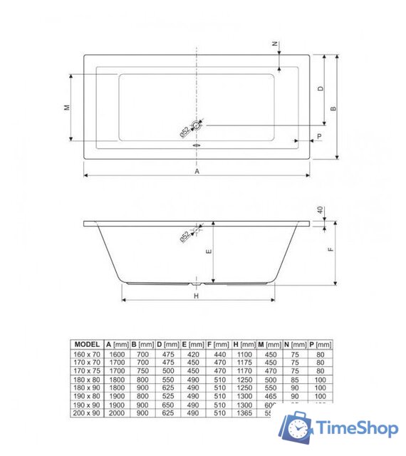 Ванна Cezares Plane-180-90-49-W37 - Изображение №3 — Интернет-магазин Time-Shop