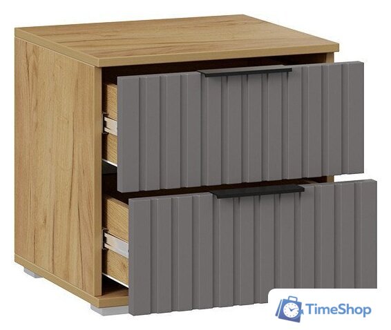 Тумба Трия Хилтон (дуб крафт золотой/графит матовый) - Изображение №2 — Интернет-магазин Time-Shop