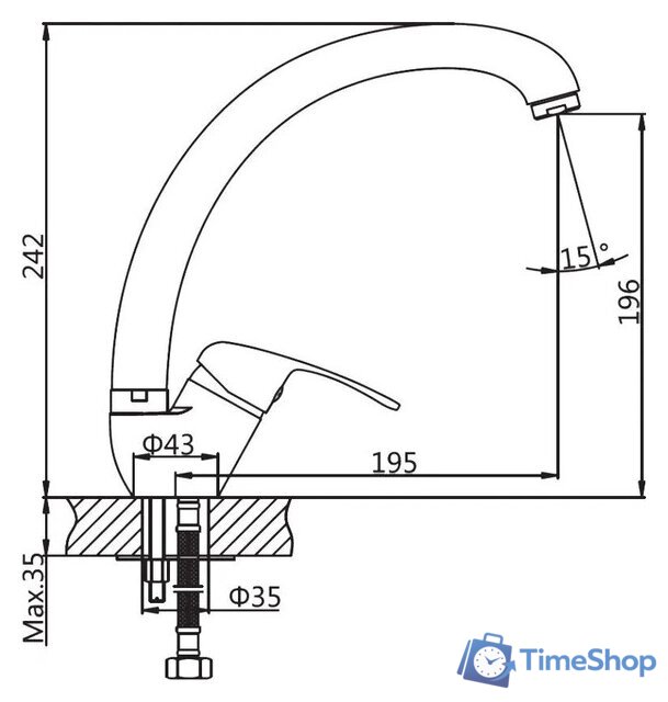 Смеситель AV Engineering AVZKN4-A267-647 - Изображение №2 — Интернет-магазин Time-Shop