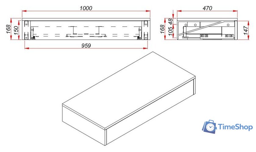  ЗОВ Тумба под умывальник Токио Премиум 2 100 TP2100AWPTOC (аттик) - Изображение №9 — Интернет-магазин Time-Shop