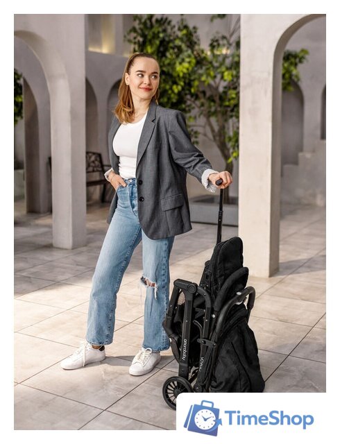 Коляска прогулочная «книга» Amarobaby Voyager (черный) - Изображение №15 — Интернет-магазин Time-Shop