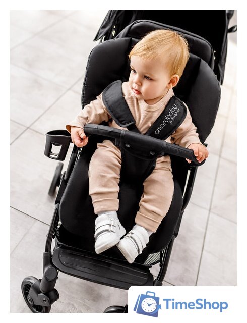 Коляска прогулочная «книга» Amarobaby Voyager (черный) - Изображение №14 — Интернет-магазин Time-Shop