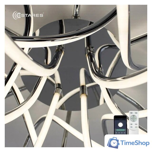 Припотолочная люстра Estares Liana Muse 105W R-APP-560x235-CHROME/WHITE-220-IP20 - Изображение №6 — Интернет-магазин Time-Shop