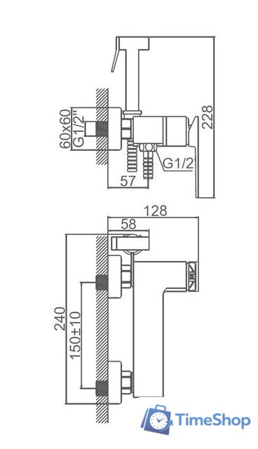 Гигиенический душ Ledeme L5278B (черный) - Изображение №6 — Интернет-магазин Time-Shop