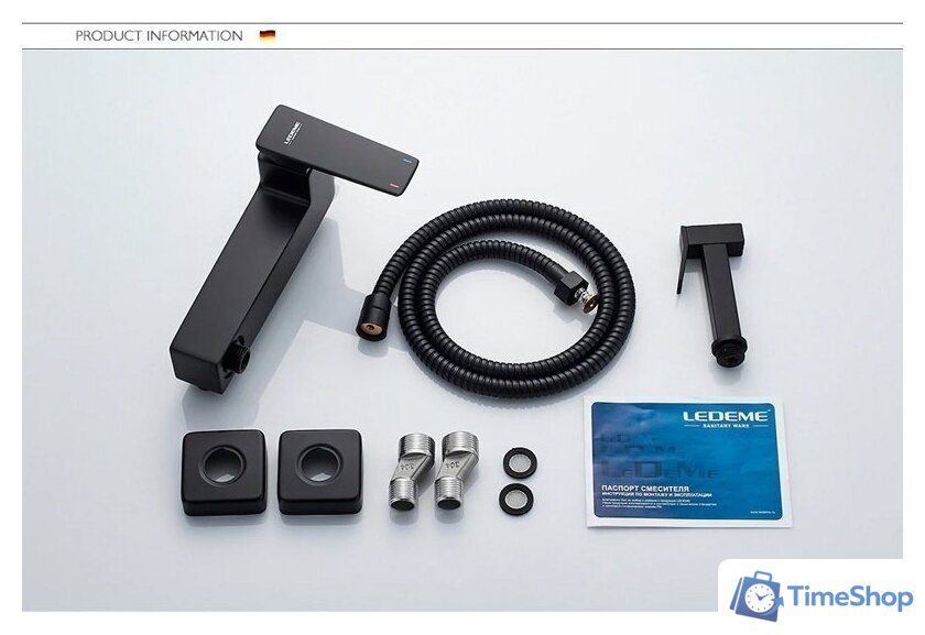 Гигиенический душ Ledeme L5278B (черный) - Изображение №3 — Интернет-магазин Time-Shop