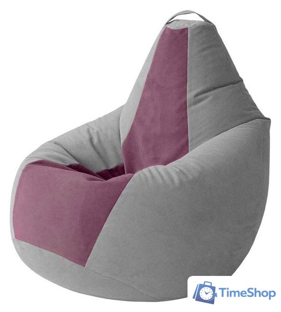 Кресло-мешок Kreslomeshki Груша Kombo XXXL GKV-145x100-SS (сталь/слива) - Изображение №1 — Интернет-магазин Time-Shop