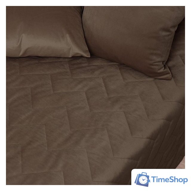 Покрывало Nivasan Бархат P.Bt 240-10 (240x240, коричневый) - Изображение №2 — Интернет-магазин Time-Shop