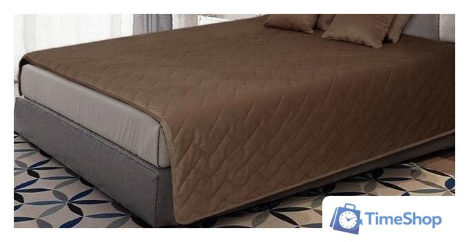 Покрывало Nivasan Бархат P.Bt 240-10 (240x240, коричневый) - Изображение №1 — Интернет-магазин Time-Shop