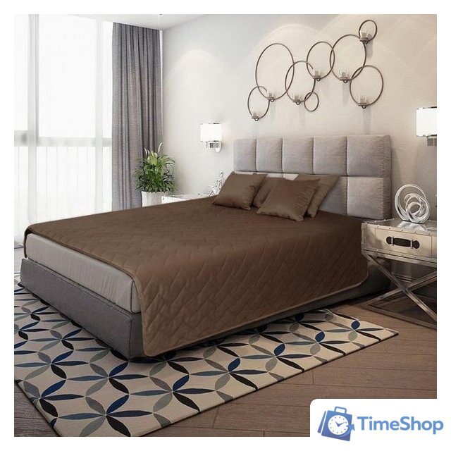 Покрывало Nivasan Бархат P.Bt 240-10 (240x240, коричневый) - Изображение №3 — Интернет-магазин Time-Shop