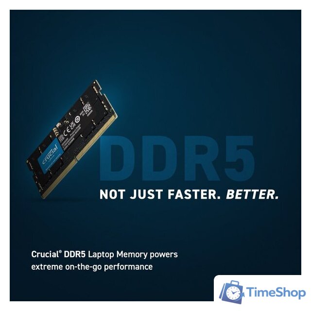 Оперативная память Crucial 2x32ГБ DDR5 SODIMM 4800 МГц CT2K32G48C40S5 - Изображение №2 — Интернет-магазин Time-Shop